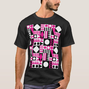 Camiseta Patrón abstracto moderno de mediados de siglo.
