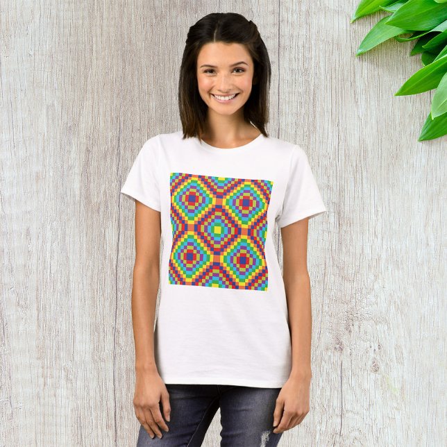 Camiseta Patrón abstracto retro (Subido por el creador)