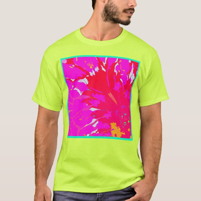 Camiseta Patrón abstracto rosa elegante (Anverso)