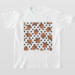 Camiseta Patrón Acorn Black Dots Otumn Y2K