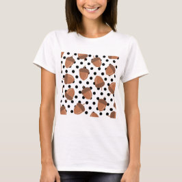 Camiseta Patrón Acorn Black Dots Otumn Y2K