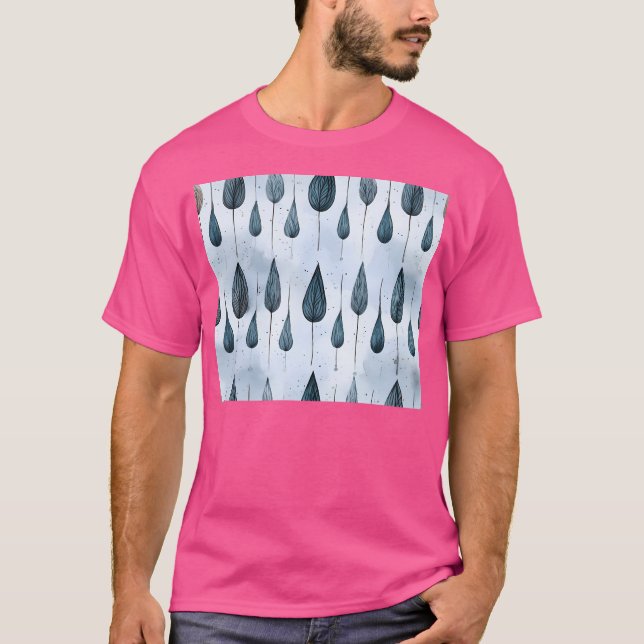 Camiseta Patrón activo de luces sin foco de la montaña Aqua (Anverso)