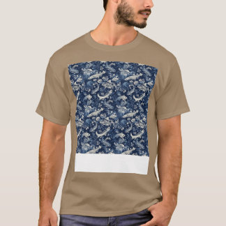 Camiseta Patrón acuático sin mar Submarino Vida marina Océa