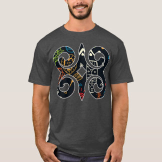 Camiseta Patrón Adinkra Ankara de Ghana Akan