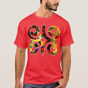 Camiseta Patrón Adinkra Kente de Ghana