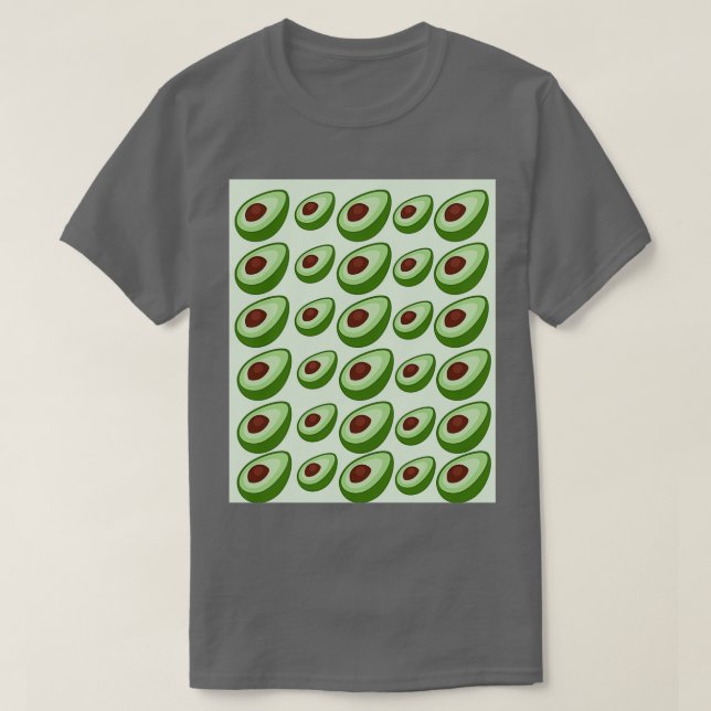 Camiseta Patrón aguacate fresco y delicioso (Diseño del anverso)