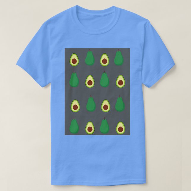 Camiseta Patrón aguacate gris oscuro (Diseño del anverso)