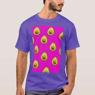 Camiseta Patrón aguacate y rosa