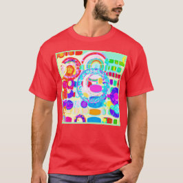 Camiseta Patrón aleatorio de colores vibrantes