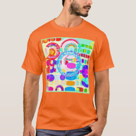 Camiseta Patrón aleatorio de colores vibrantes