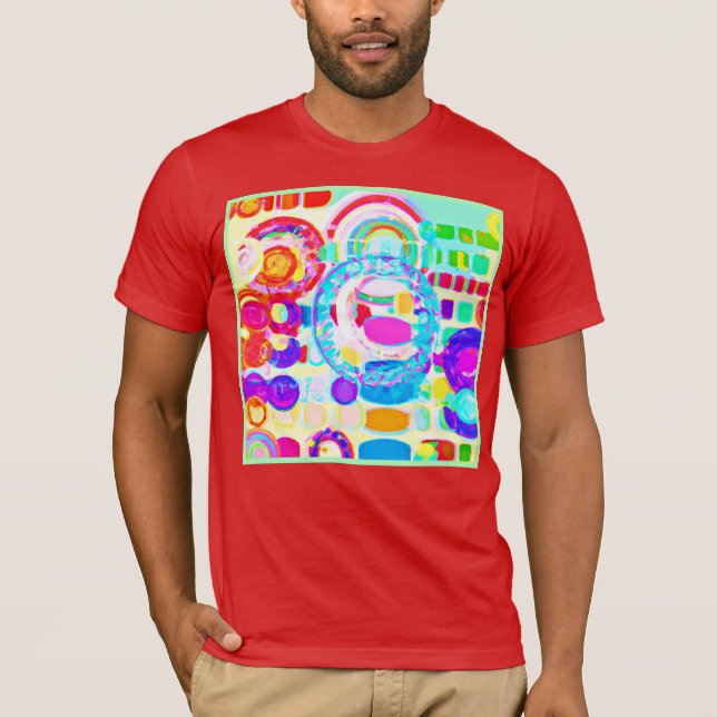 Camiseta Patrón aleatorio de colores vibrantes (Anverso)