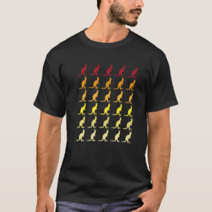 Camiseta Patrón animal retro canguro