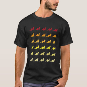 Camiseta Patrón animal retro de ferret