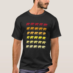 Camiseta Patrón animal retro de oso polar