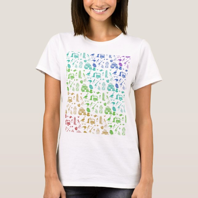 Camiseta Patrón arcoiris de Nueva Zelanda (Anverso)