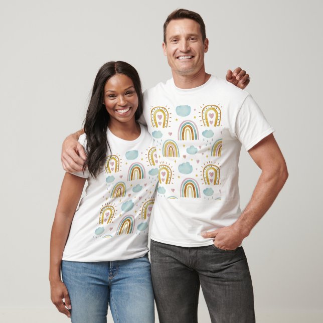 Camiseta Patrón arcoiris del Boho (Unisexo)