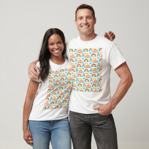 Camiseta Patrón arcoiris del Boho