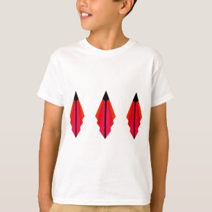 Camiseta Patrón art decó 3 en rojo