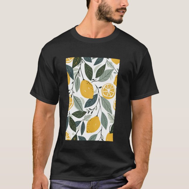 Camiseta Patrón Art Lemon Fruto Minimalista (Anverso)