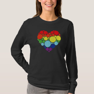 Camiseta Patrón Artístico Corazón Colorido Septiembre Inter