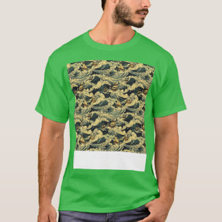 Camiseta Patrón asiático sin foco, viejo chino japonés