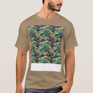 Camiseta Patrón asiático sin foco, viejo chino japonés