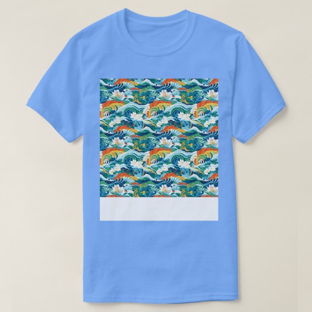 Camiseta Patrón asiático sin foco, viejo chino japonés (Diseño del anverso)