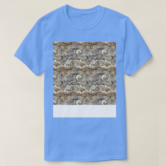 Camiseta Patrón asiático sin foco, viejo chino japonés (Diseño del anverso)