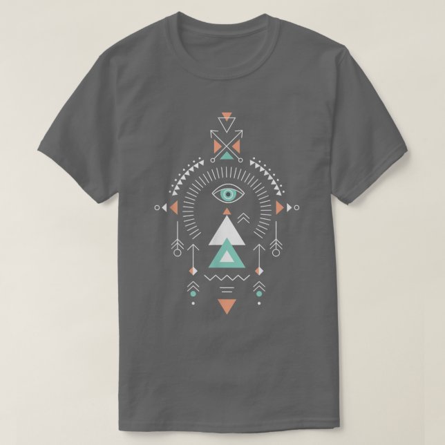 Camiseta Patrón azteca de geometría sagradaTrato y regalo ú (Diseño del anverso)