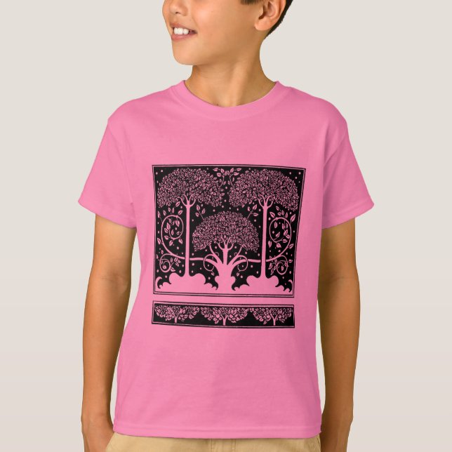 Camiseta Patrón Beardsley de árbol Art Nouveau (Anverso)
