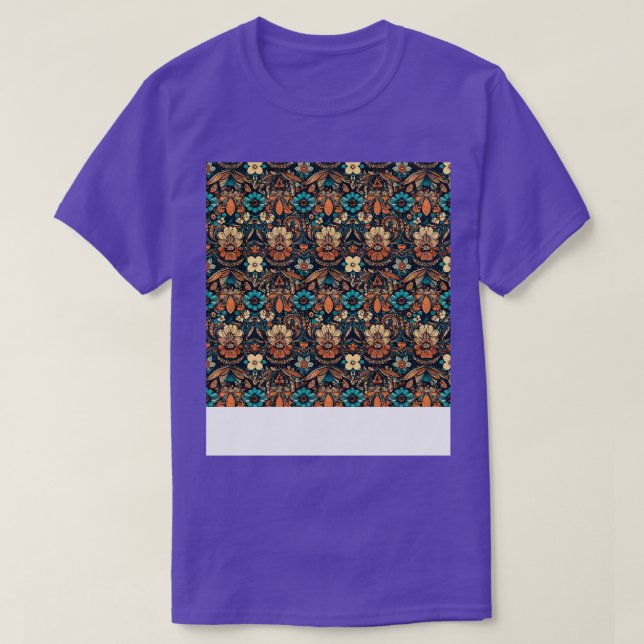 Camiseta Patrón boho sin foco Flor gitana hippie bohemia (Diseño del anverso)
