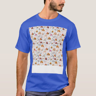 Camiseta Patrón boho sin foco Flor gitana hippie bohemia