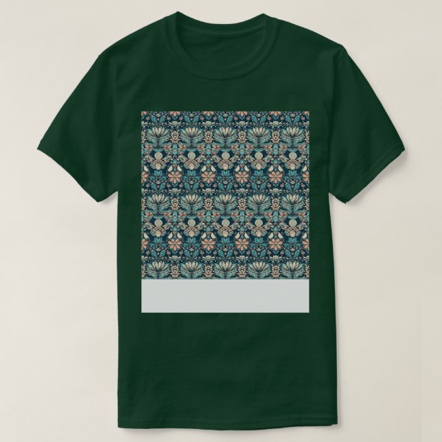 Camiseta Patrón boho sin foco Flor gitana hippie bohemia (Diseño del anverso)