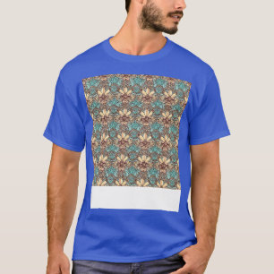 Camiseta Patrón boho sin foco Flor gitana hippie bohemia