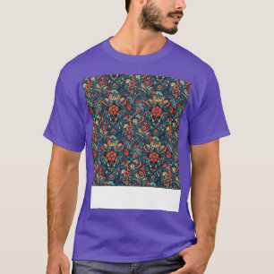 Camiseta Patrón boho sin foco Flor gitana hippie bohemia