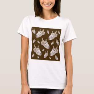 Camiseta Patrón burro marrón,
