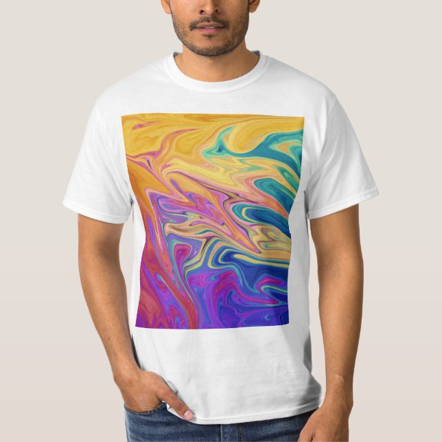 Camiseta Patrón colorido abstracto (Anverso)