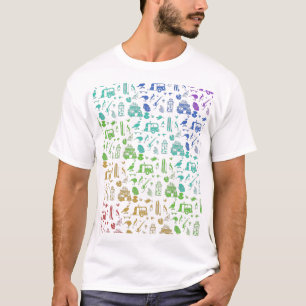 Camiseta Patrón colorido de Nueva Zelanda
