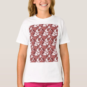 Camiseta Patrón continuo floral de óxido   Elegante estilo 