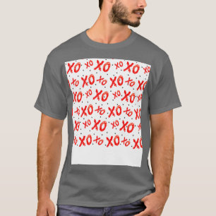 Camiseta Patrón De Abrazos Y Besos Rojos
