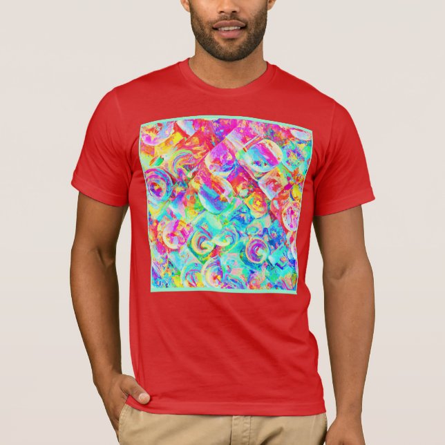 Camiseta Patrón de abstracción colorido y vivo (Anverso)