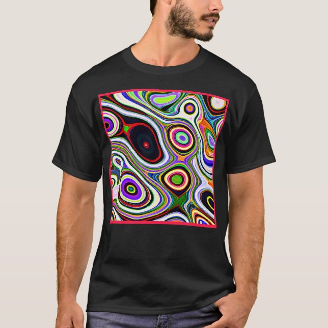 Camiseta Patrón de abstracción colorido y vivo (Anverso)