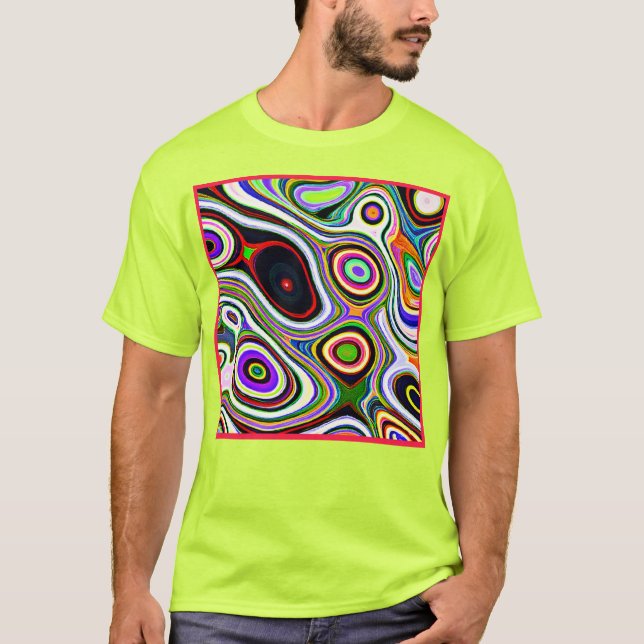 Camiseta Patrón de abstracción colorido y vivo (Anverso)