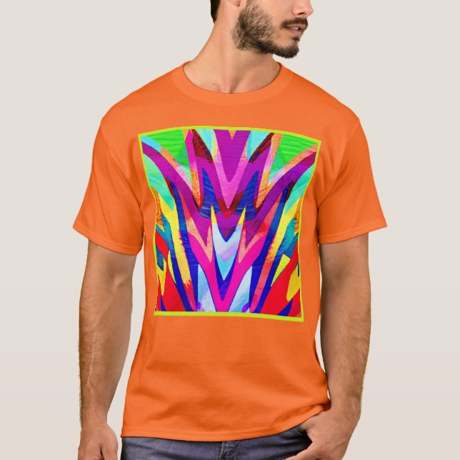 Camiseta Patrón de abstracción de color de ráfaga (Anverso)