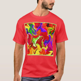 Camiseta Patrón de abstracciones coloridas y vívidas