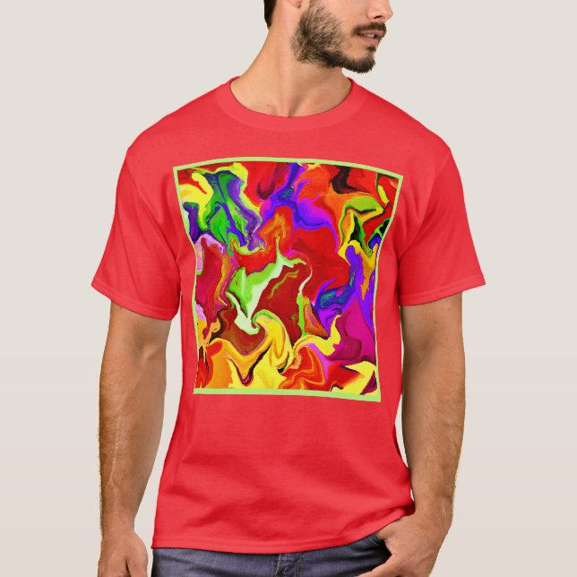 Camiseta Patrón de abstracciones coloridas y vívidas (Anverso)