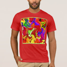 Camiseta Patrón de abstracciones coloridas y vívidas