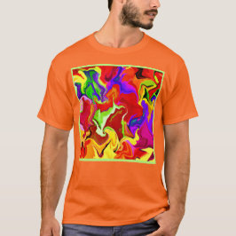 Camiseta Patrón de abstracciones coloridas y vívidas