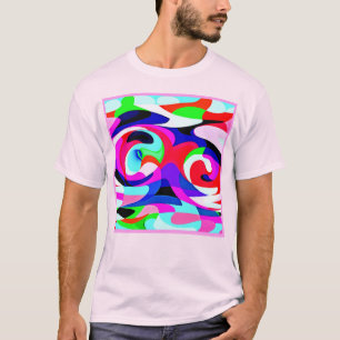 Camiseta Patrón de abstracciones coloridas y vívidas