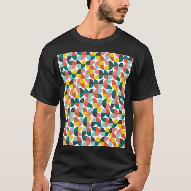 Camiseta Patrón de abstracto geométrico colorido (Anverso)